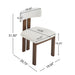 Modern Upholstered Armless Dining Chairs With Metal Legs