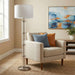 Nimbus - Floor Lamp With 3 Way Rotary Switch Clear Body Base - Silver Gray / White
