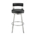 Lynof - Swivel Bar Stool - Brushed Stainless Steel Finish