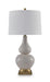 Weswick - Ceramic Table Lamp - Cream / Gold Finish