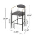 Upholstered Bar Stools With Backs For Kitchen Island (Set of 2)