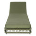 Outdoor Chaise Lounge With Wheels, 5 Position Adjustable Backrest