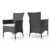 Dimensional Outdoor Dining Chair With Cushion Seat And Iron Frame (Set of 2)
