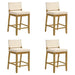 Yaneli - Contemporary Natural Wood Counter Height Kitchen Bar Stool