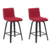 Vienna - Modern Counter Height Swivel Bar Stool - Black Brushed Wood Frame