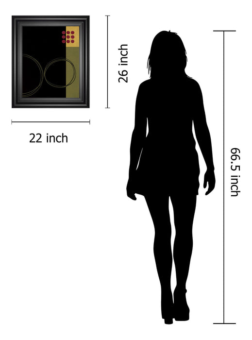 Circular Zone Il By Fernando Leal - Framed Print Wall Art - Black