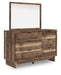 Chirason - 3 Pc. - Full Panel Storage Bed, Dresser And Mirror - Brown