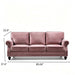 3 Seater Sofa With Nailhead Trim And Turned Legs For Living Room