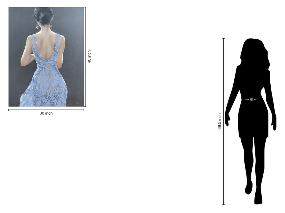 Lace Reverie - 40" x 30" Framed Wall Art