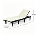 Ariana - Chaise Lounge With Cushion For Outdoor - Black