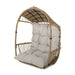 Malia - Outdoor / Indoor Wicker Hanging Chair With Cushion - Brown / Beige