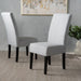 Amaranthine - Upholstered Dining Chair With High Back And Wood Legs (Set of 2) - Light Gray