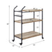 Brantley - Serving Cart - Oak & Sandy Black