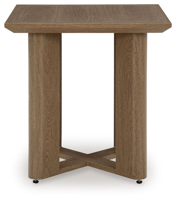 Serene Bay - Square End Table - Dark Brown