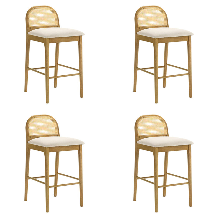 Lucio - Modern Farmhouse Wood Bar Height Kitchen Bar Stool