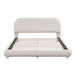 Upholstered Platform Bed With Thick Solid Frame And Stylish Curve-Shaped Design