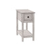 Accent End Table, 2 Tier, Narrow, Lamp, Storage Drawer, Charming Design