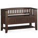 Acadian - Entryway Storage Bench With Shelf - Brown