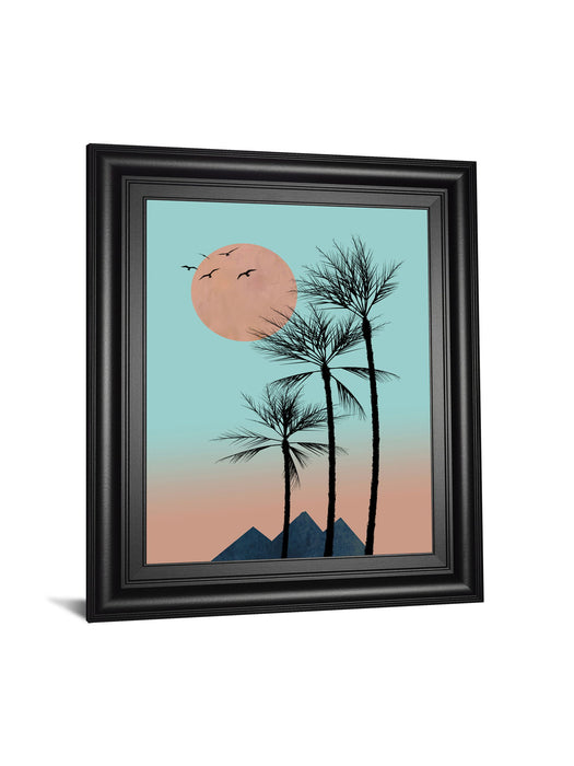Passion In The Tropics I By Hal Halli - Framed Print Wall Art - Light Blue