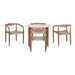 Cove - Eucalyptus & Rope 5-Piece Outdoor Dining Set - Brown & Almond milk