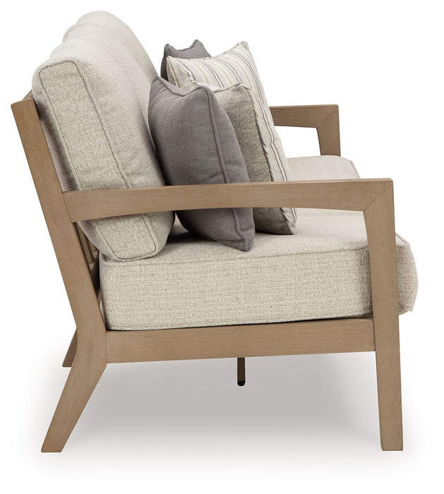 Hallow Creek - Sofa With Cushion - Driftwood