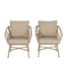 Bruce - Outdoor Club Chair Set With Water Resistant Cushions Rattan And Iron - Brown