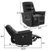 Manual Recliner Chair With 8 Point Massage And Swivel Function For Living Room - Black