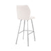 Tandy - Faux Leather And Brushed Stainless Steel 26" Counter Stool (Set of 2) - White