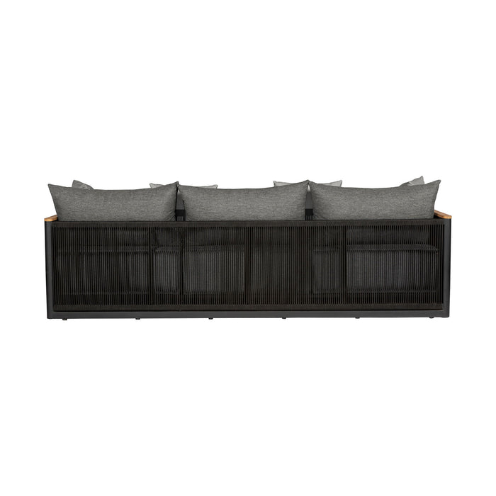 Artesia - Outdoor Patio Sofa - Black / Dark Gray