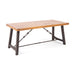 Outdoor Dining Table With Slat Wooden Panel And Turnbuckle Accents - Teak