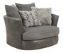Swivel Accent Chair - Gray - Wood