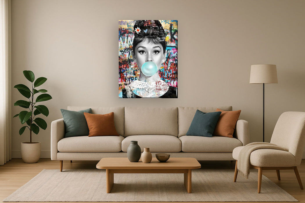 Graffiti Muse Burst - 36" x 48" Framed Wall Art