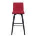 Vienna - Modern Swivel Bar Height Stool - Black Brushed Wood Frame