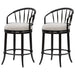 Luther - Commercial Grade Steel Frame Fabric Upholstered Swivel Counter Height Barstool