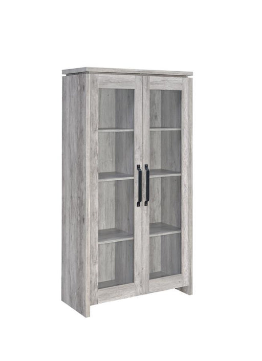 Alejo - 2-Door Tall Cabinet - Gray Driftwood Sacramento Furniture Store Furniture store in Sacramento