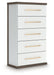 Kendanport - Five Drawer Chest - Brown / White