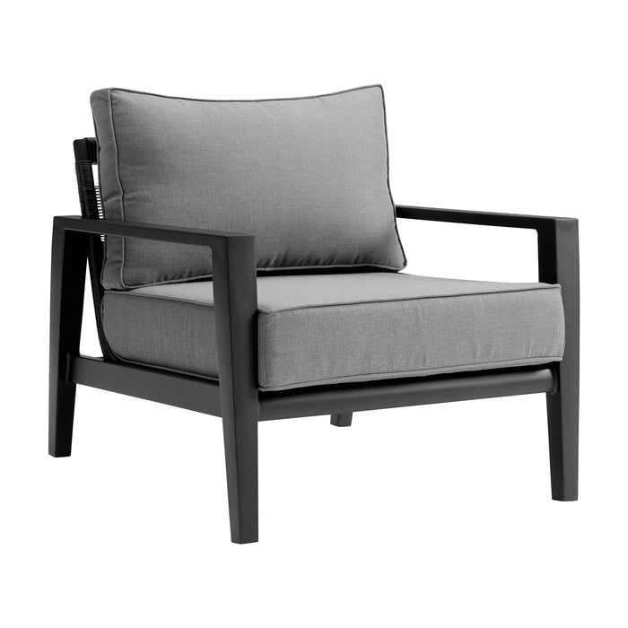 Cayman - Aluminum Outdoor Chair - Black / Dark Gray