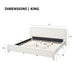 Upholstered Platform Bed Frame With Curved Headboard, Wood Slats Support