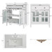 Bathroom Vanity With Ceramic Sink, Adjustable Shelf & Tip Out Tray
