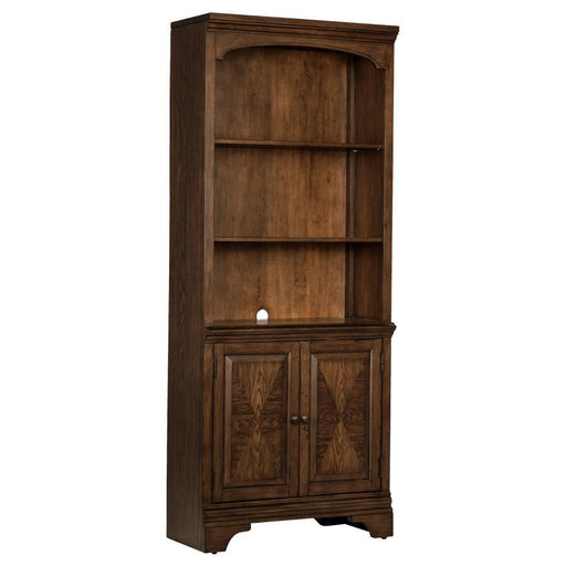 Hartshill - Bookcase With Cabinet - Burnished Oak Sacramento Furniture Store Furniture store in Sacramento