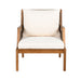 Acacia Wood Patio Furniture Club Chair, Outdoor Wicker Armchair, Deep Seating With Soft Cushions For Porch - Teak / Mix Brown