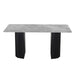 Leander - Dining Table With Ceramic Top - Gray & Black