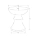 Round Accent Table, Indoor Outdoor - Black