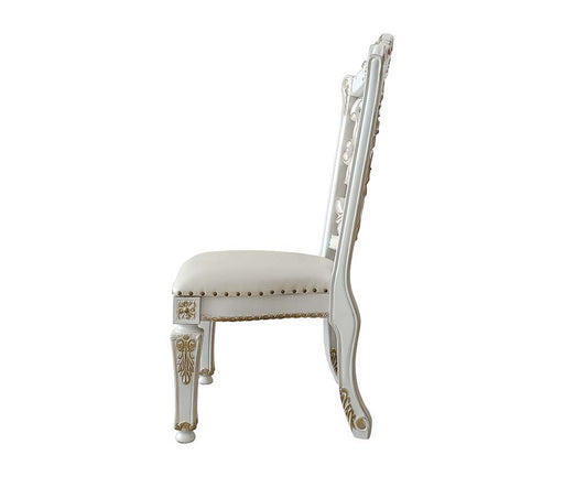 Vendom - Side Chair (Set of 2) - PU & Antique Pearl Finish - 48" Sacramento Furniture Store Furniture store in Sacramento