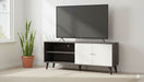 Amidon - TV Stand, With 2 Storage Shelves And 1 Cabinet