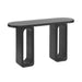 Art Sculptural Console Table With Oval Cutout Legs - Black