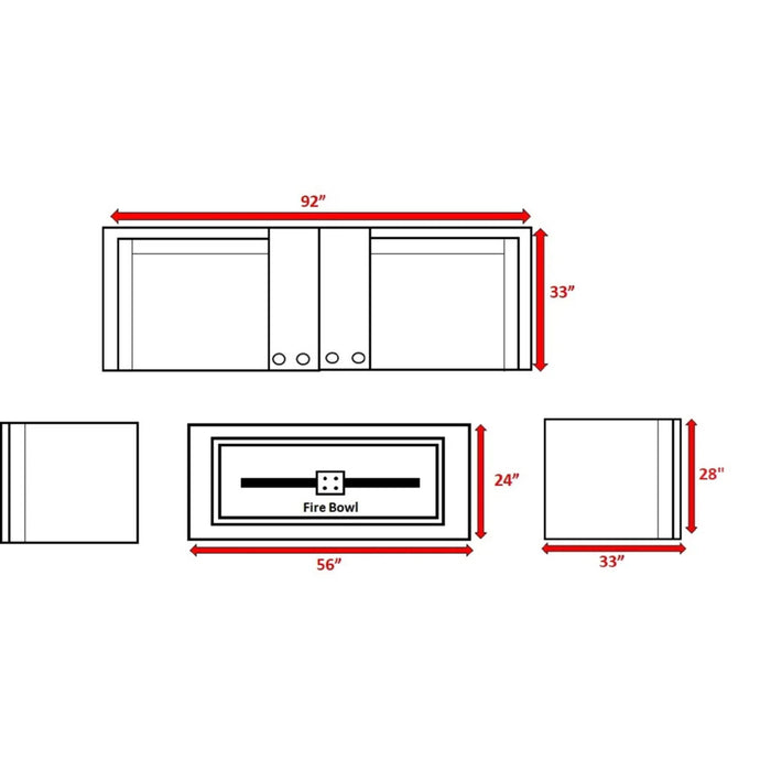 Outdoor Elegance Conversation Set With Fire Pit