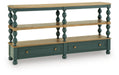Finnworth - Console Sofa Table - Blue / Brown