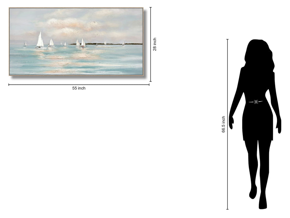 Harbor Drift - 28" x 55" Framed Wall Art