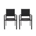 Baird - Outdoor Mesh And Aluminum Dining Chairs - Black
